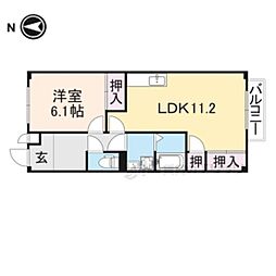 クレストビレッジ3 1LDKの間取図画像