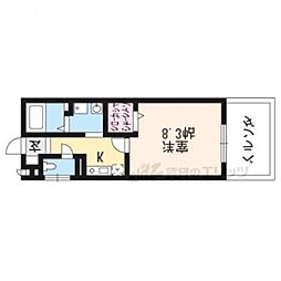 メゾン・シェルシェ 1Kの間取図画像