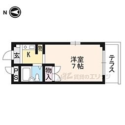 ベェルビュウ大塚 1Kの間取図画像