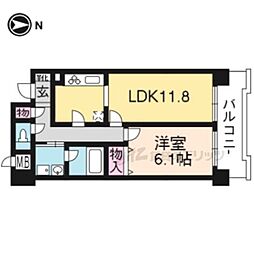 パインフィールド東野 1LDKの間取図画像