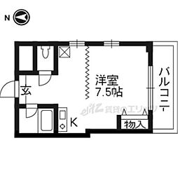 あめにてぃー 1Kの間取図画像