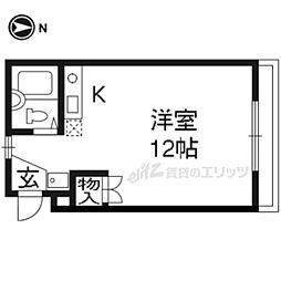 コクーン三条大宮 ワンルームの間取図画像