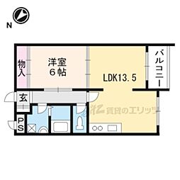 シェ・モア稲葉台 1LDKの間取図画像