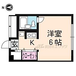 シャルマン小森 1Kの間取図画像