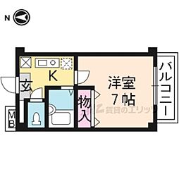 ぱーく・さいど15 1Kの間取図画像