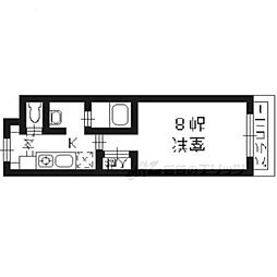 グッドヒル伏見 1Kの間取図画像