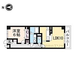 アエリア八条 1LDKの間取図画像