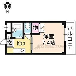 カーサソフィア 1Kの間取図画像