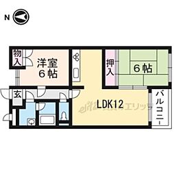 カーサM・N 2LDKの間取図画像