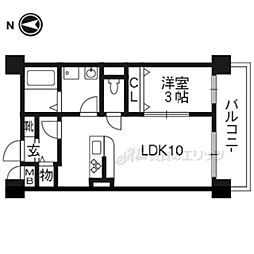 セントラルコート 1LDKの間取図画像