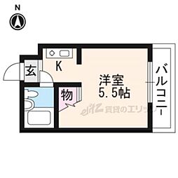 アルカディア追分 ワンルームの間取図画像