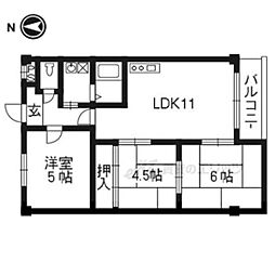 コートフラッツタナベ2 3LDKの間取図画像