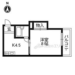 メゾンヴェール21 1DKの間取図画像