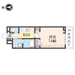 メゾン ド シュシュ 1Kの間取図画像