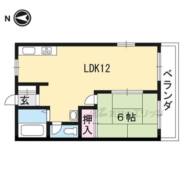 グランドール伏見 209｜京都府京都市伏見区深草大亀谷大山町(賃貸マンション1LDK・2階・39.00㎡)の写真 その2