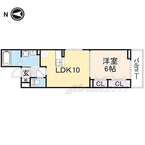 ハーベスアイ 201｜京都府相楽郡精華町大字菱田小字西ノ口(賃貸アパート1LDK・2階・40.13㎡)の写真 その2