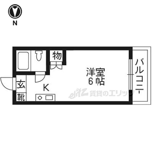 エスペール21 303｜京都府京田辺市三山木南山(賃貸マンション1R・3階・17.00㎡)の写真 その2