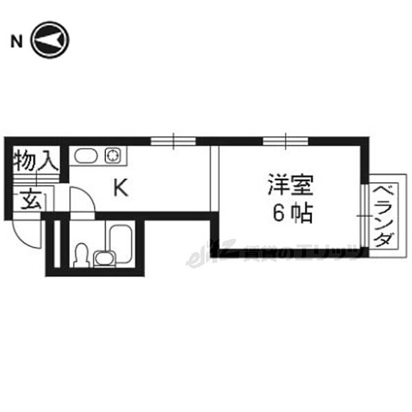 京都府京都市山科区大宅辻脇町(賃貸マンション1K・1階・20.00㎡)の写真 その2