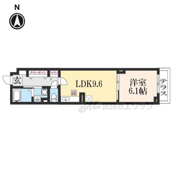 ハピネス大久保 102｜京都府宇治市広野町桐生谷(賃貸アパート1LDK・1階・39.31㎡)の写真 その2