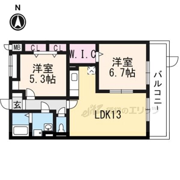 リバーファーム 202｜京都府京都市伏見区羽束師鴨川町(賃貸アパート2LDK・2階・59.70㎡)の写真 その2