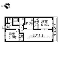 京都府木津川市梅美台2丁目（賃貸アパート2LDK・2階・58.30㎡） その2