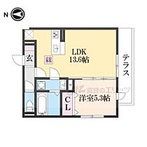 京都府京都市伏見区深草小久保町（賃貸アパート1LDK・1階・40.04㎡） その2