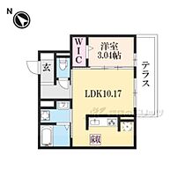 Ｄ－ｒｏｏｍ松井山手南 107 ｜ 京都府京田辺市薪西窪（賃貸アパート1LDK・1階・33.64㎡） その2