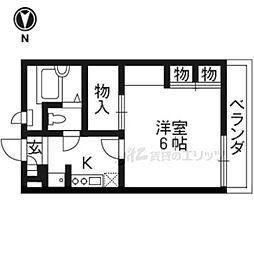 レオパレスＫ 1階1Kの間取り