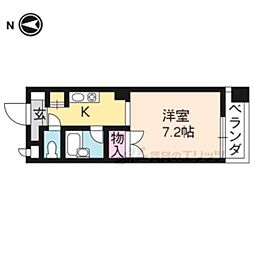都々路ビル 1Kの間取図画像