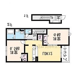 グランロリエ 2LDKの間取図画像