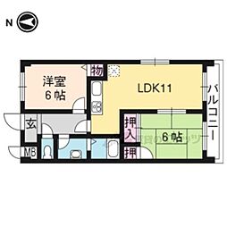 マーベラス 2LDKの間取図画像