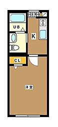 コルサ池袋 1Kの間取図画像