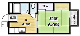 コーポ明津 201 ｜ 京都府城陽市富野北垣内（賃貸アパート1K・2階・25.00㎡） その2