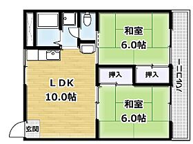 エバー・グリーン宇治弐番館 202 ｜ 京都府宇治市槇島町落合（賃貸マンション2LDK・2階・46.62㎡） その2