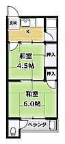 永楽荘 202 ｜ 京都府宇治市木幡檜尾（賃貸アパート2K・2階・28.00㎡） その2