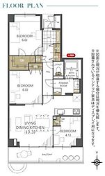 パークフィールドみさとテラ・ウエスト3街区1号館 3LDKの間取図画像