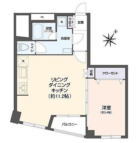 1LDK 間取り