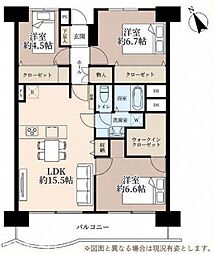 菊田ハイツ 3LDKの間取図画像