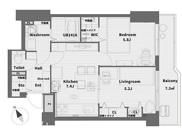間取り ライオンズマンション津田沼 4階/-