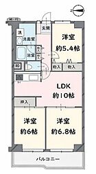 日商岩井三郷マンション 3LDKの間取図画像