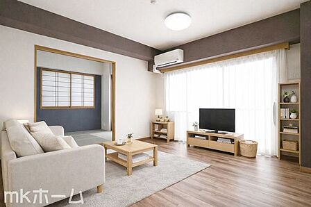 ※家具はCGイメージ画像です。光あふれる開放的なリビングは自然と家族が集まる空間!