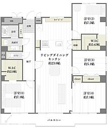マンション沼南エリカ10号棟 4LDKの間取図画像