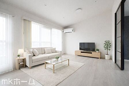 ※家具はCGイメージ画像です。光あふれる開放的なリビングは自然と家族が集まる空間!