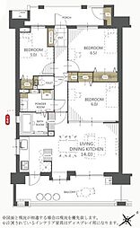 セントラル・コーポ船橋8番館 3LDKの間取図画像