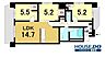 間取り：専有面積70.47m2の3LDK。