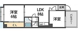 ホワイトハイツ  ｜ 大阪府大阪市中央区高津3丁目（賃貸マンション2LDK・3階・43.00㎡） その2