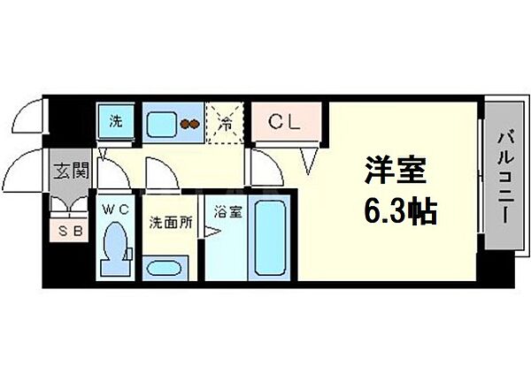 プレサンス難波セレクト ｜大阪府大阪市浪速区敷津東2丁目(賃貸マンション1K・4階・22.53㎡)の写真 その2