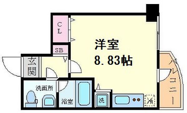 ライブコート北梅田 ｜大阪府大阪市北区豊崎5丁目(賃貸マンション1R・3階・25.69㎡)の写真 その2