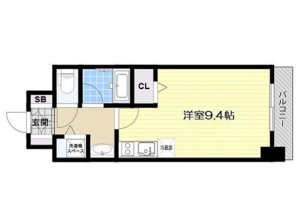 クリスタルグランツ北堀江 ｜大阪府大阪市西区北堀江4丁目(賃貸マンション1R・10階・25.62㎡)の写真 その2