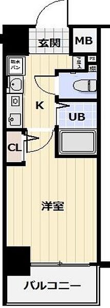 エスリード上本町北 ｜大阪府大阪市中央区上本町西2丁目(賃貸マンション1K・4階・20.25㎡)の写真 その2